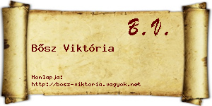 Bősz Viktória névjegykártya